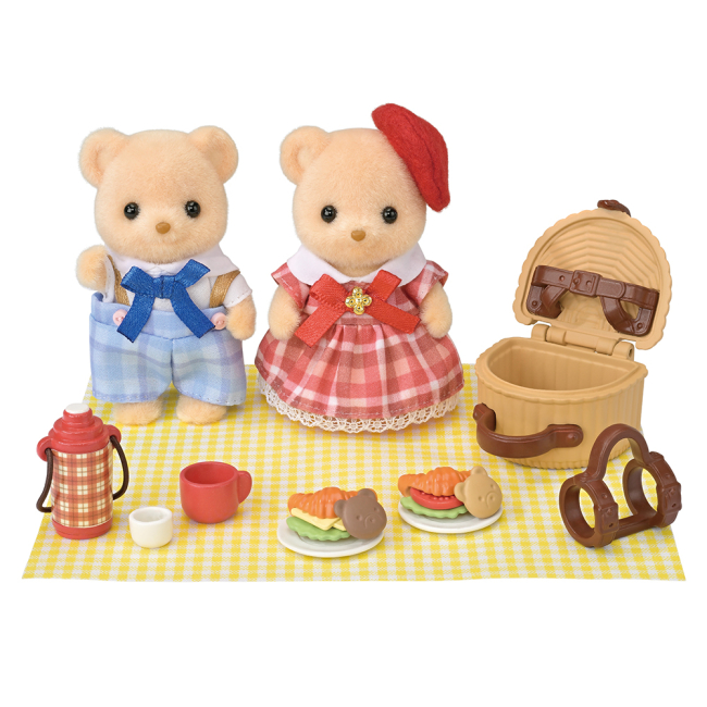 Фігурки тварин - Ігровий набір Sylvanian Families Бісквітні ведмеді Сестричка та Братик на пікніку (5852)