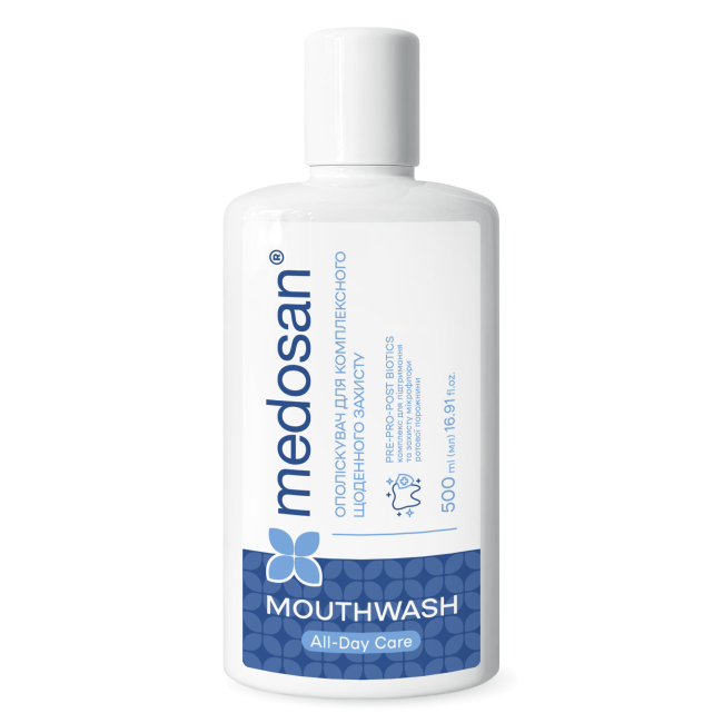 Косметика - Ополаскиватель для комплексной ежедневной защиты Medosan All-Day Care 500 мл (4823109411883)