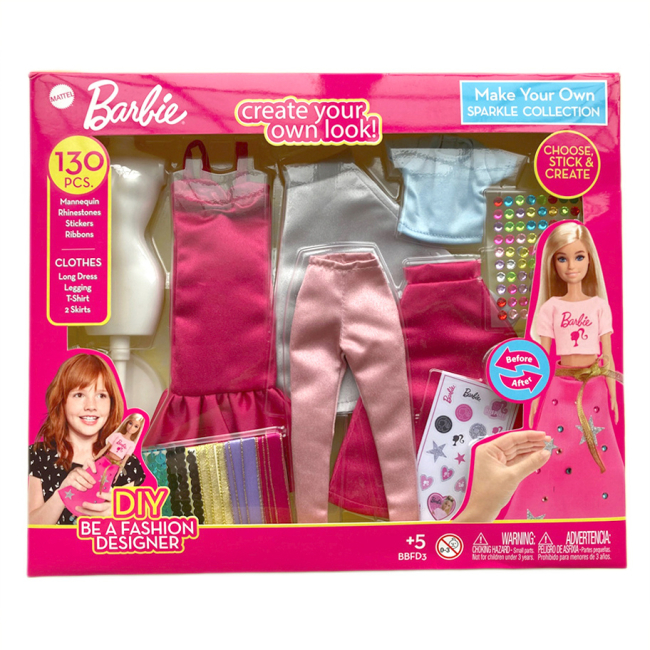 Одежда и аксессуары - Набор для стилизации одежды Barbie Сияние и блеск (BBFD3)