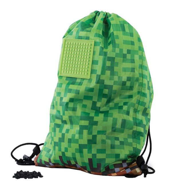 Рюкзаки та сумки - Сумка для взуття Pixie Crew Minecraft зелена з пікселями (PXB-28-83)