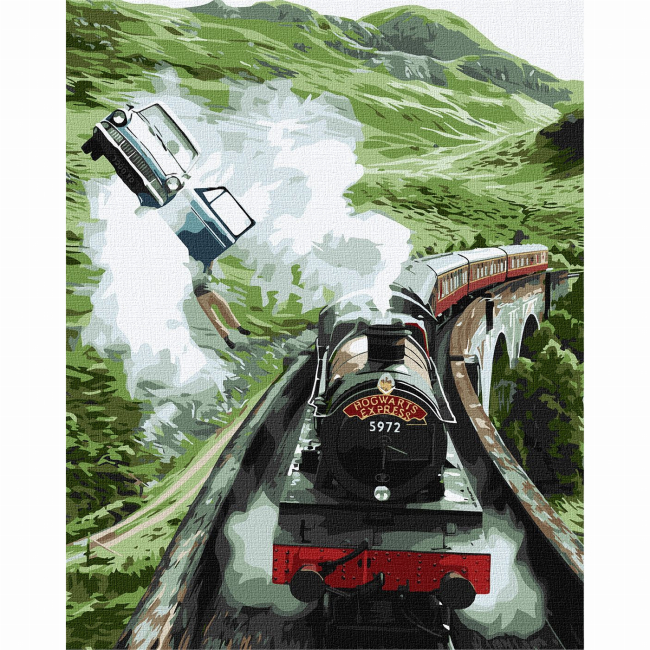 Товары для рисования - ​Картина по номерам Ідейка WB Harry Potter Полет в Хогвартс 40 х 50 см (KHO5231)