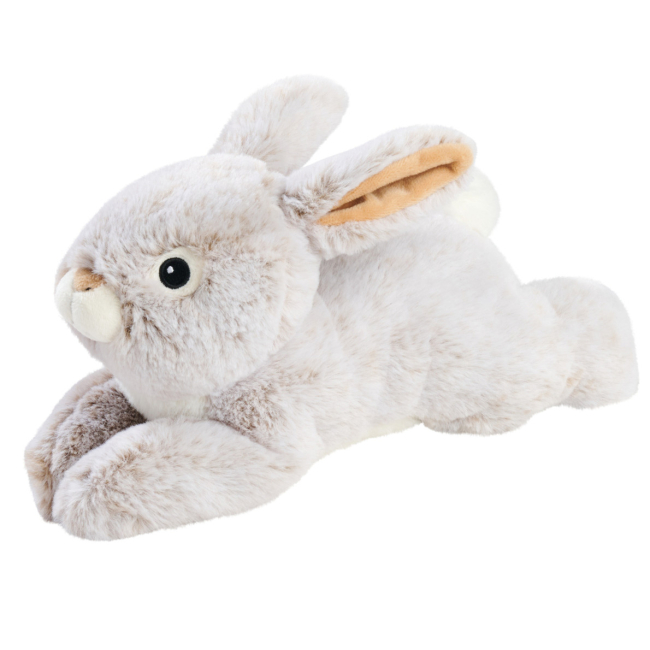 М'які тварини - ​М'яка іграшка Nicotoy Милий кролик, що лежить бежево-сірий 30 см (5844398/3)