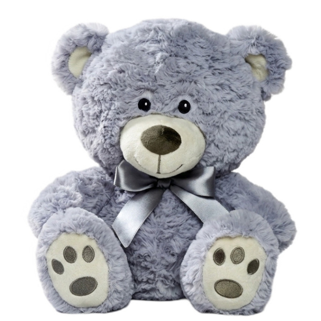 М'які тварини - М'яка іграшка Nicotoy Ведмежа з бантиком сіре 25 см (5810188/1)