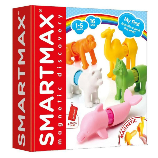 Магнітні конструктори - ​Магнітний конструктор SmartMax Мої перші тварини світу (SMX 246)