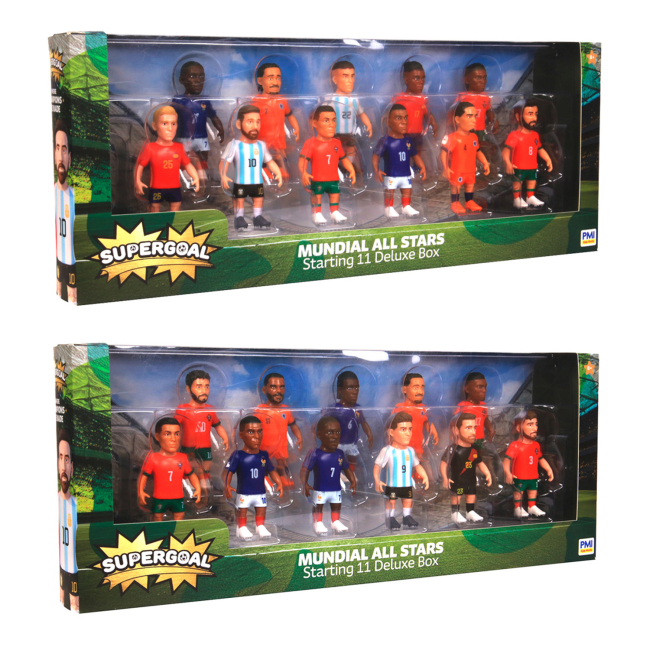 Фигурки персонажей - Набор фигурок PMI Супергол футбольная коллекция Делюкс в ассортименте (SM2080)