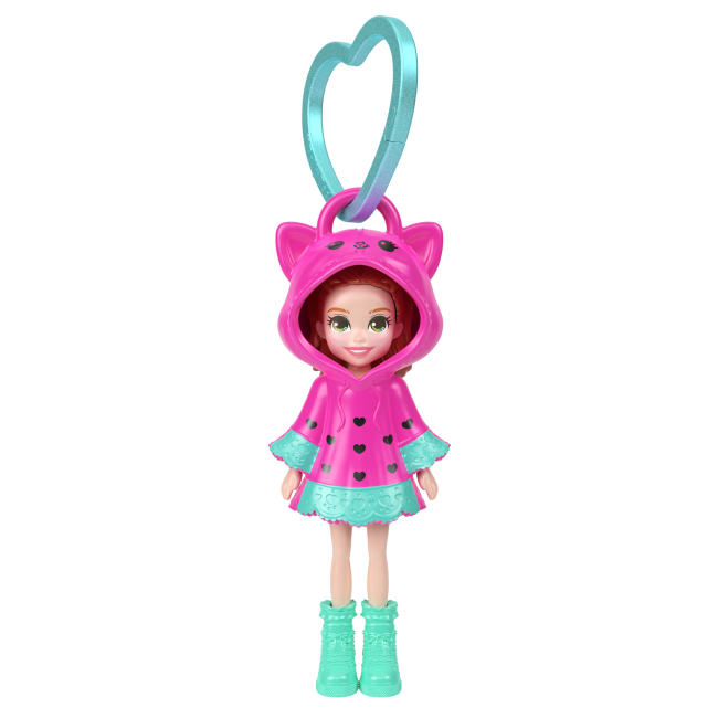 Ляльки - Мінілялька-брелок Polly Pocket у худі Малинова (JMN38/7)