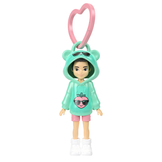 Ляльки - Мінілялька-брелок Polly Pocket у худі М'ятна (JMN38/8)