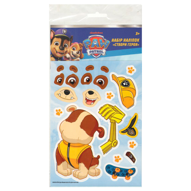 Набори для творчості - Набір наліпок Перо Paw Patrol Створи героя Кремез (125212)