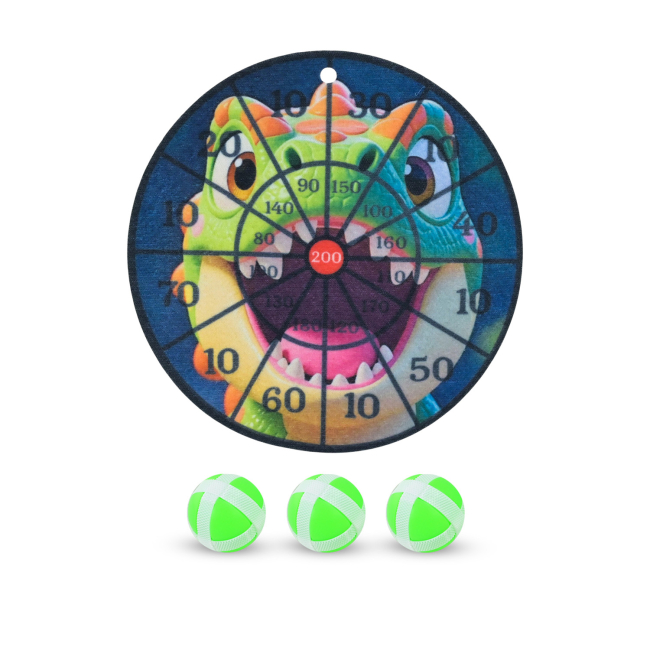 Спортивні настільні ігри - Дартс Країна Іграшок 3 м'ячика на липучках Динозаврик (210)