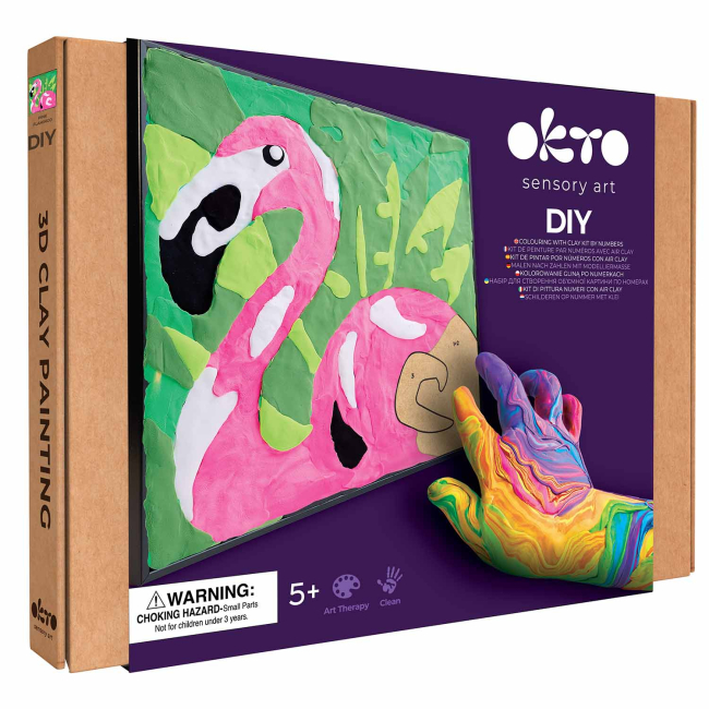 Наборы для творчества - Набор для творчества OKTO 3D картина Розовый фламинго (20053)