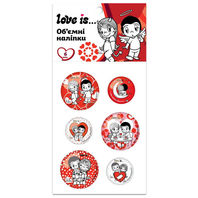 Наборы для творчества - ​Объемные наклейки Перо Love is... (700008)