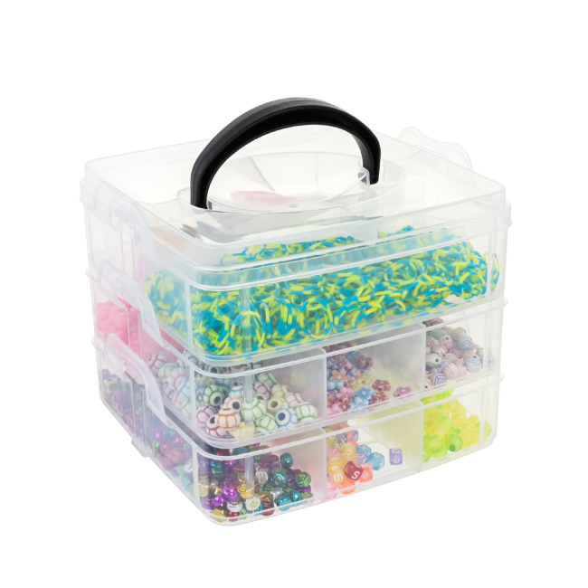 Набори для творчості - Набір для виготовлення прикрас Країна Іграшок Бокс з жовто-блакитними гумками (330-146/147/1)