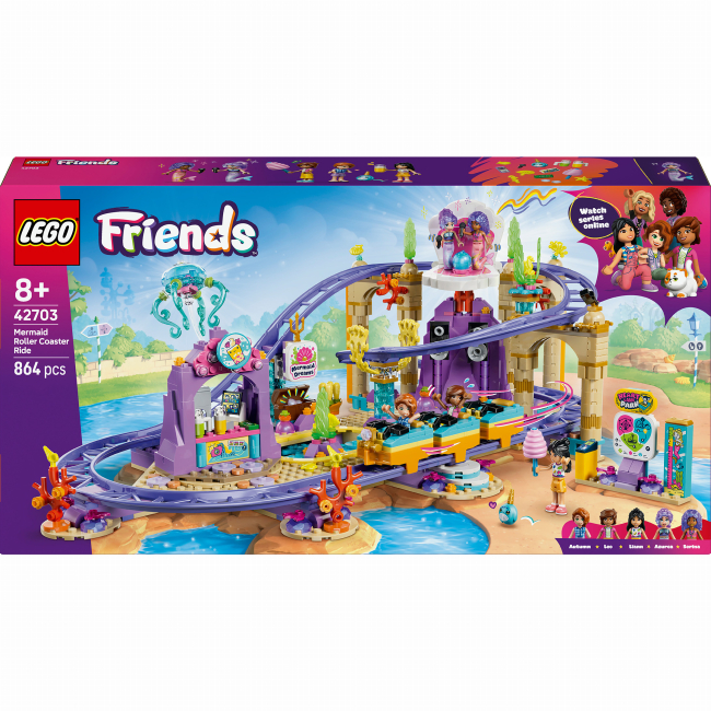 Конструкторы LEGO - Конструктор LEGO Friends Американские горки с русалками (42703)