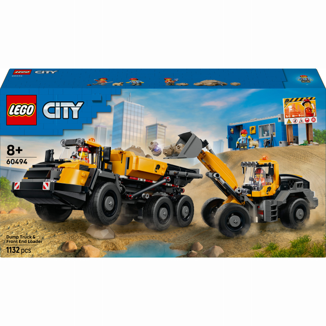 Конструктори LEGO - Конструктор LEGO City Самоскид і фронтальний ковшовий навантажувач (60494)