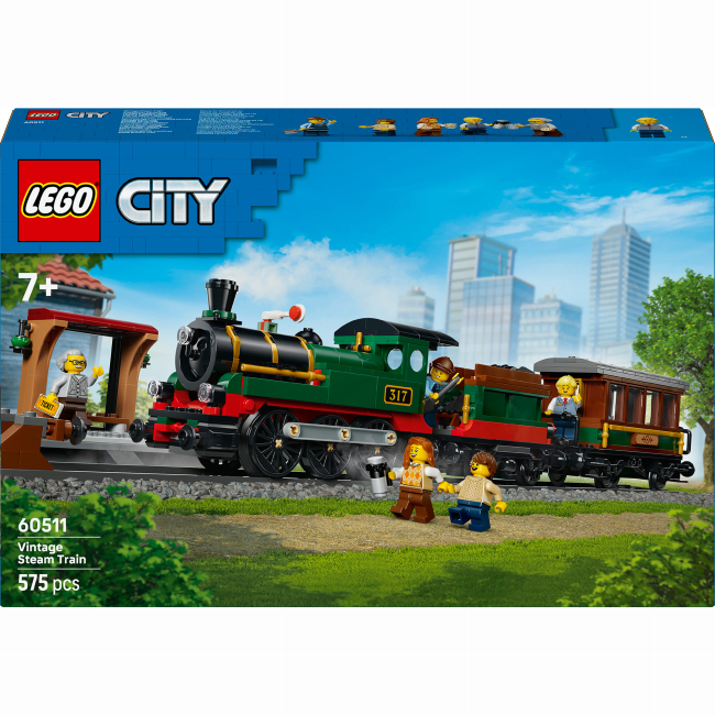 Конструкторы LEGO - Конструктор LEGO City Старинный паровоз (60511)