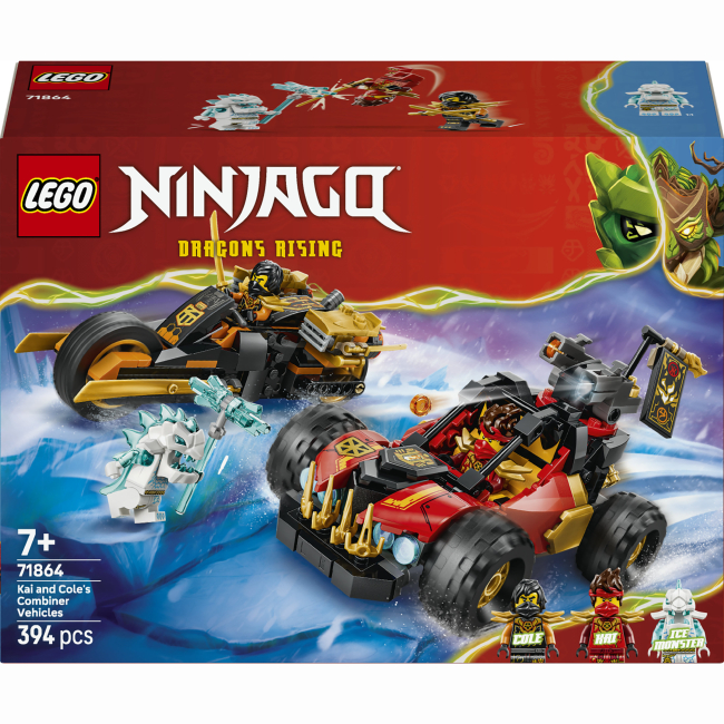 Конструктори LEGO - Конструктор LEGO NINJAGO Комбіновані транспортні засоби Кая та Коула (71864)