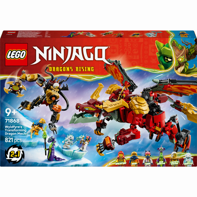 Конструкторы LEGO - Конструктор LEGO NINJAGO Дракон-трансформер Уайлдфайер (71868)