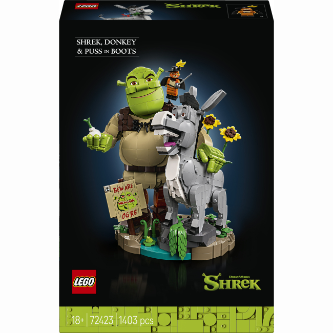 Конструкторы LEGO - Конструктор LEGO Icons Шрек, Осел и Кот в сапогах (72423)