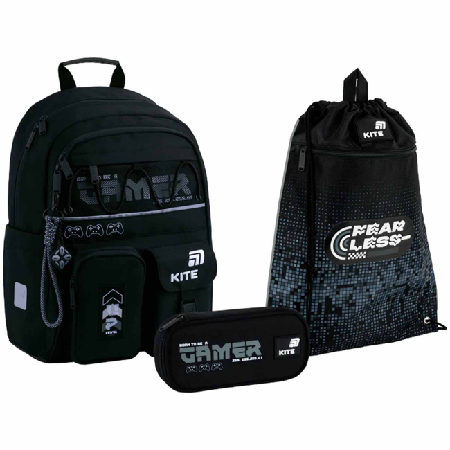 Рюкзаки и сумки - Школьный набор Kite Education Gamer (SET_K26-584M-5)