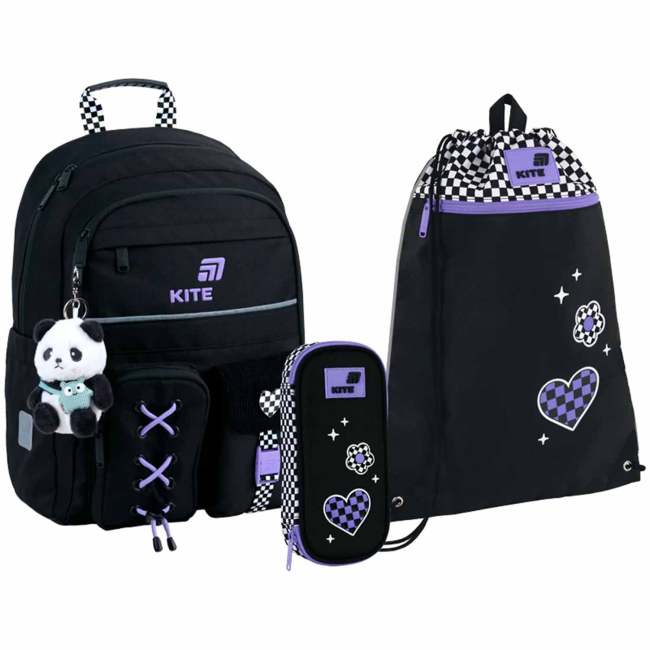 Рюкзаки и сумки - Школьный набор Kite Education Panda Love (SET_K26-584M-2)