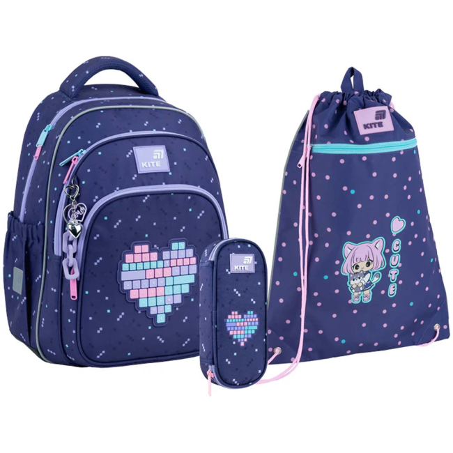 Рюкзаки и сумки - Школьный набор Kite Education Type love (SET_K26-763M-2)