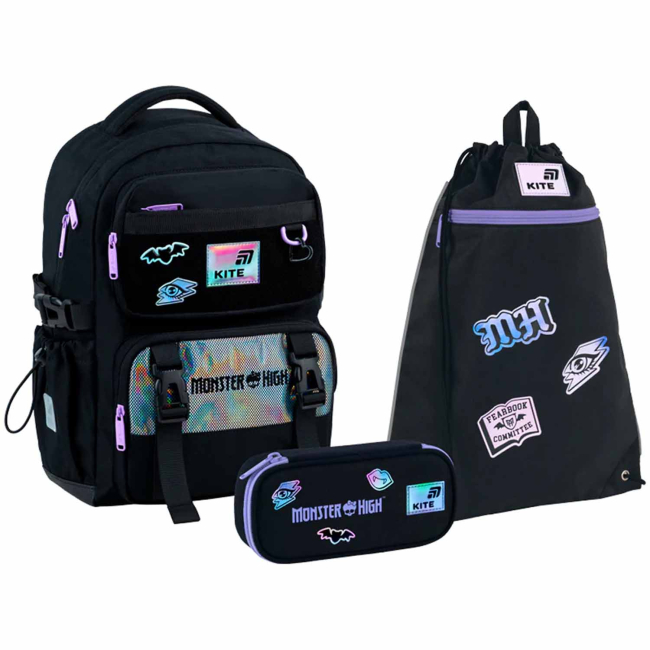 Рюкзаки та сумки - Шкільний набір Kite Education Monster High (SET_MH26-1022M)
