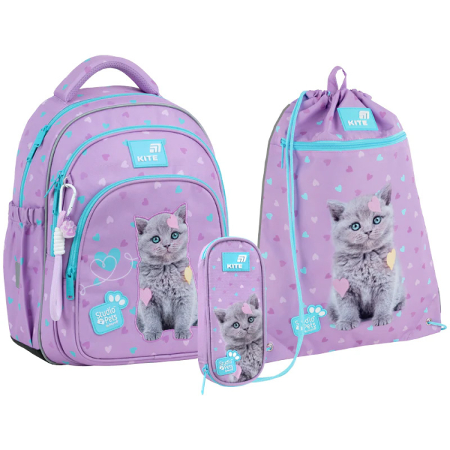 Рюкзаки та сумки - Шкільний набір Kite Education Studio Pets (SET_SP26-763S)