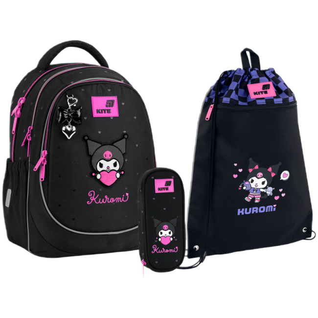 Рюкзаки и сумки - Школьный набор Kite Education Kuromi (SET_HK26-700M)
