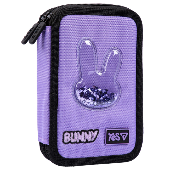 Пеналы и кошельки - ​Пенал Yes HP-01 Shiny Bunny твердый двойной (533708)