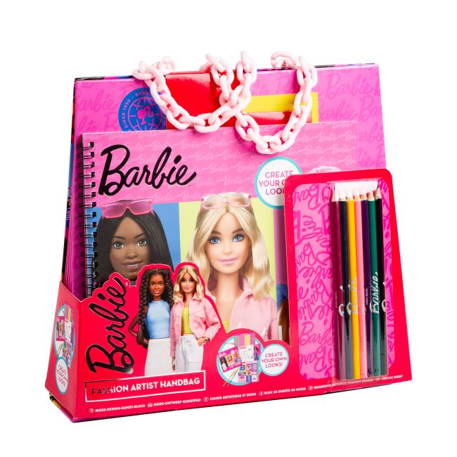 Товары для рисования - Арт-набор для создания фэшн-дизайна Barbie с сумкой (99-0154)