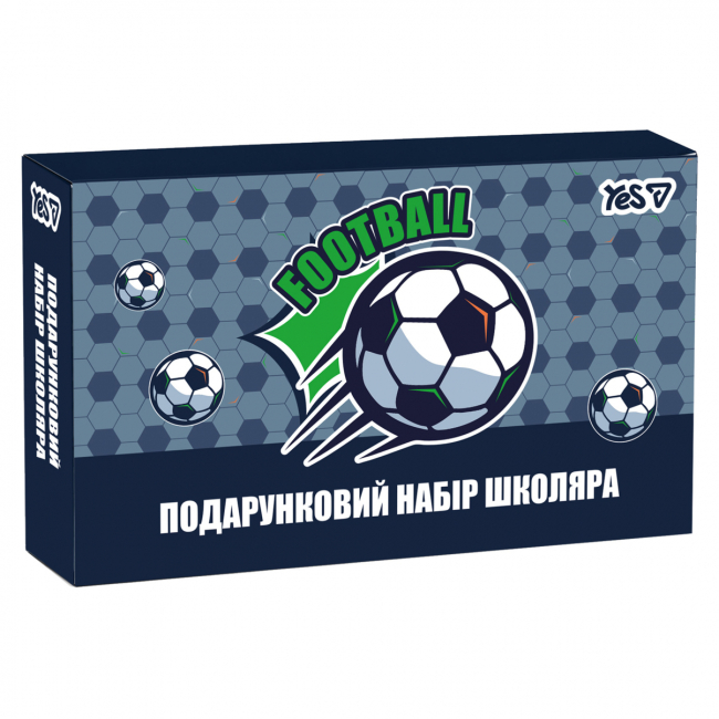 Канцтовары - Набор канцелярии Yes Football Подарочный набор школьника (450262)