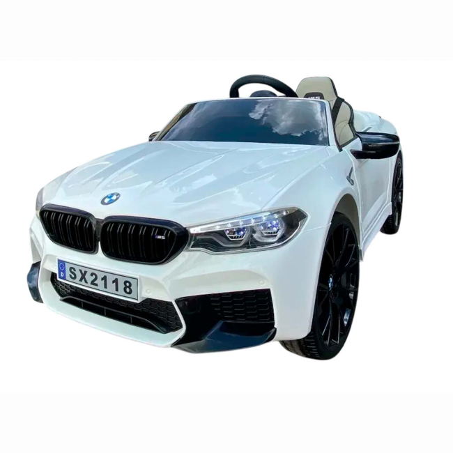 Електромобілі - Дитячий електромобіль Kidsauto BMW M5 (SX 2118 білий) (SX 2118 (білий))