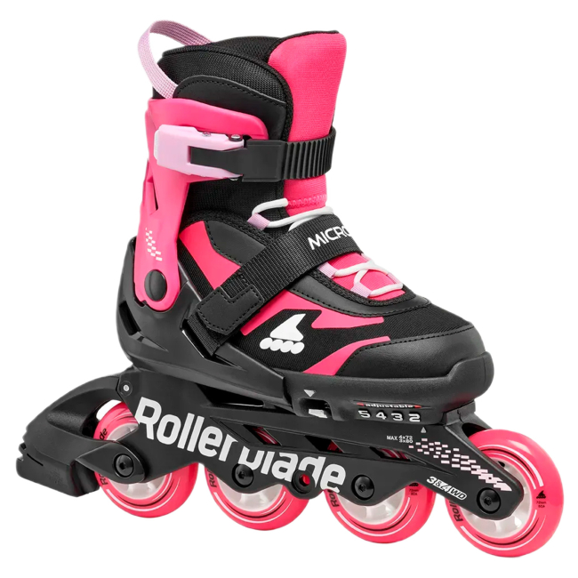 Ролики детские - Роликовые коньки Rollerblade Microblade черно-розовые размер 33-36.5 (8059791068494)