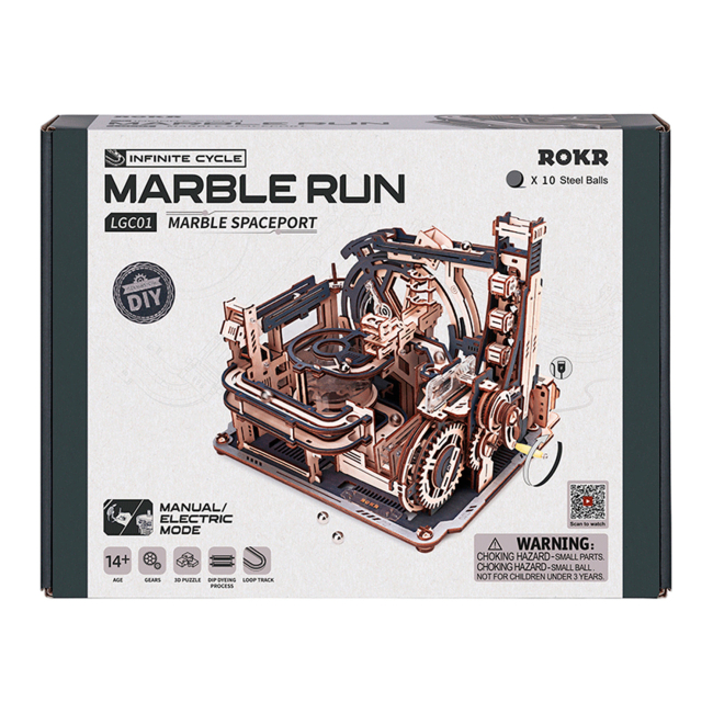 3D-пазли - Конструктор Robotime Rokr 3D Мармуровий космодром 472 деталі (LGC01)