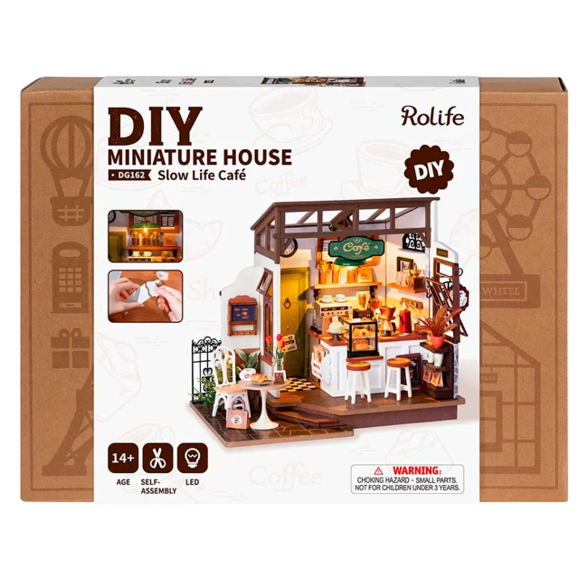 3D-пазлы - Конструктор Robotime Rolife 3D Кафе Slow life 183 детали (DG162)