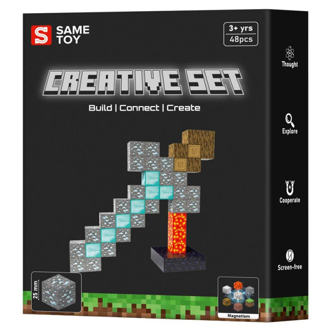 Магнітні конструктори - Магнітний конструктор Same toy Creative Set Sword 48 деталей (MCRAFT-1197-SM)