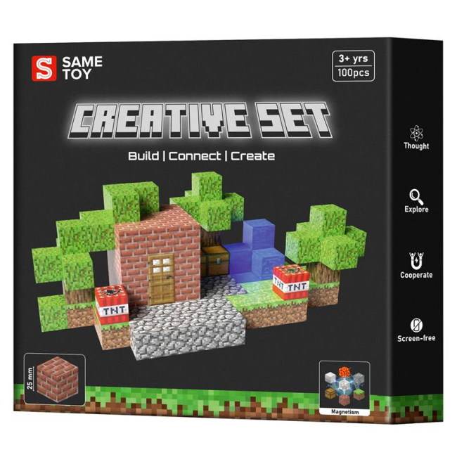 Магнітні конструктори - ​Магнітний конструктор Same Toy Creative Set Vault 100 деталей (MCRAFT-4646-SM)