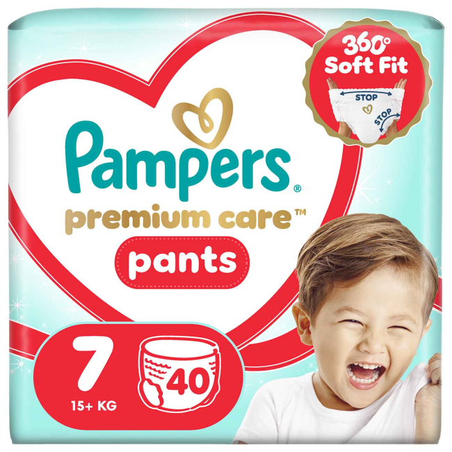 Підгузки-трусики Pampers Care Pants Giant Plus 15+ кг 40 шт (8006530320221)