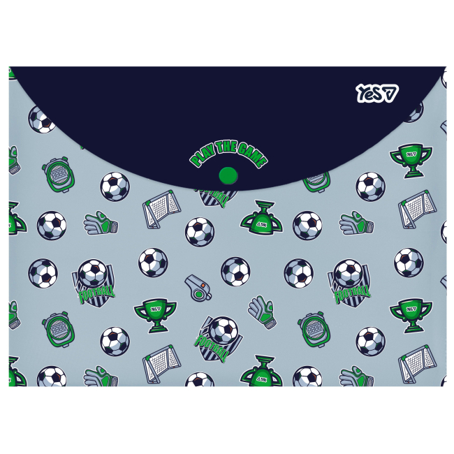 Канцтовари - Папка-конверт Yes Football B5 на кнопці (492378)