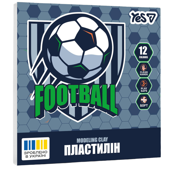 Наборы для лепки - Пластилин Yes Football 12 цветов (540714)