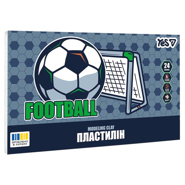 Наборы для лепки - Пластилин Yes Football 24 цвета (540716)