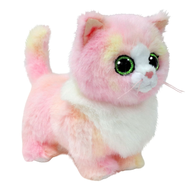 М'які тварини - М'яка іграшка TY Beanie Babies Рожева кішка Леді 15 см (37409)