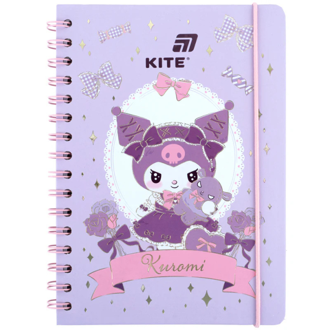 Канцтовары - Блокнот на спирали Kite Kuromi A5 (HK26-190-2)
