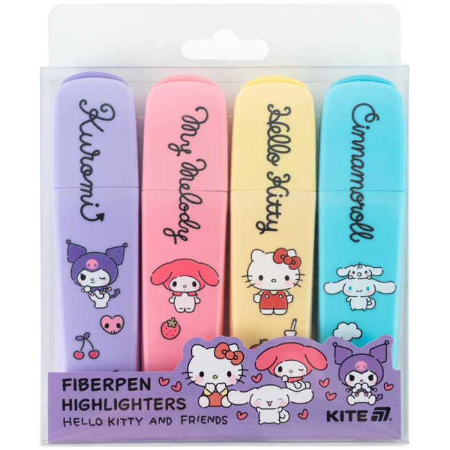 Канцтовары - Набор маркеров Kite Highlighter Hello Kitty and friends 4 цвета (HK26-444)