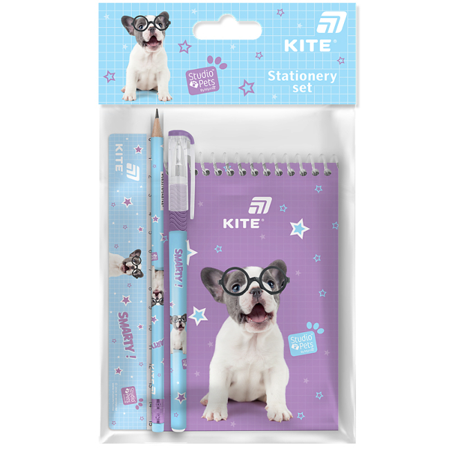 Канцелярські товари - Набір канцтоварів Kite Studio Pets 4 предмети (SP26-S03)