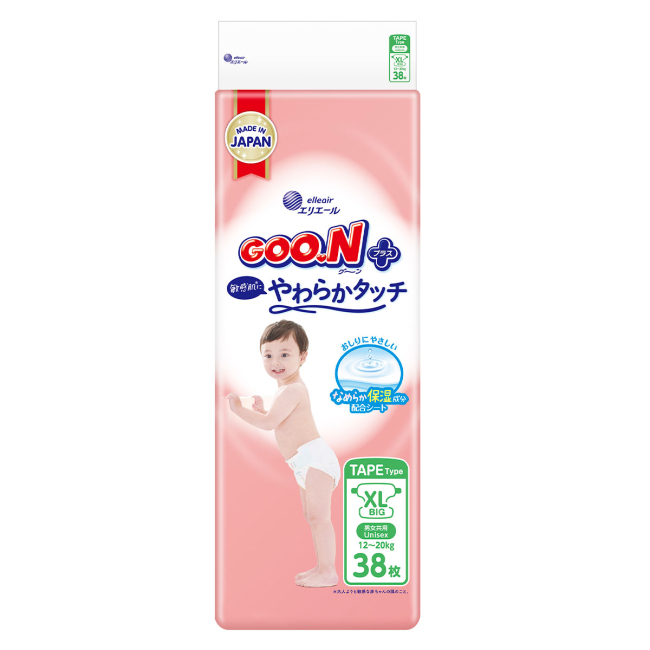 Підгузки GOO.N Plus XL 12-20 кг 38 штук (21001499)