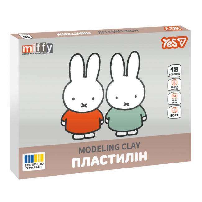 Наборы для лепки - Пластилин Yes Miffy 18 цветов (540721)