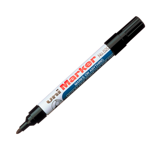 Маркер Uni Marker черный (NO.520F SHRINK BLACK)