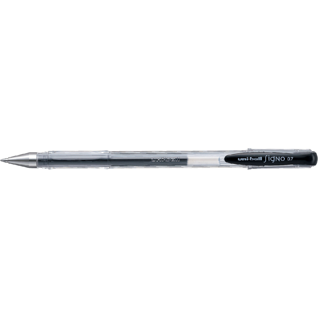 Ручка гелевая UNI Signo Fine 0.7 мм черная (UM-100.(07).Black)