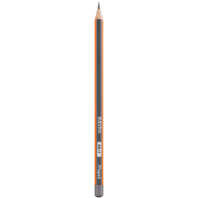 Карандаш графитовый Maped Black Peps HB без резинки (MP.850021)